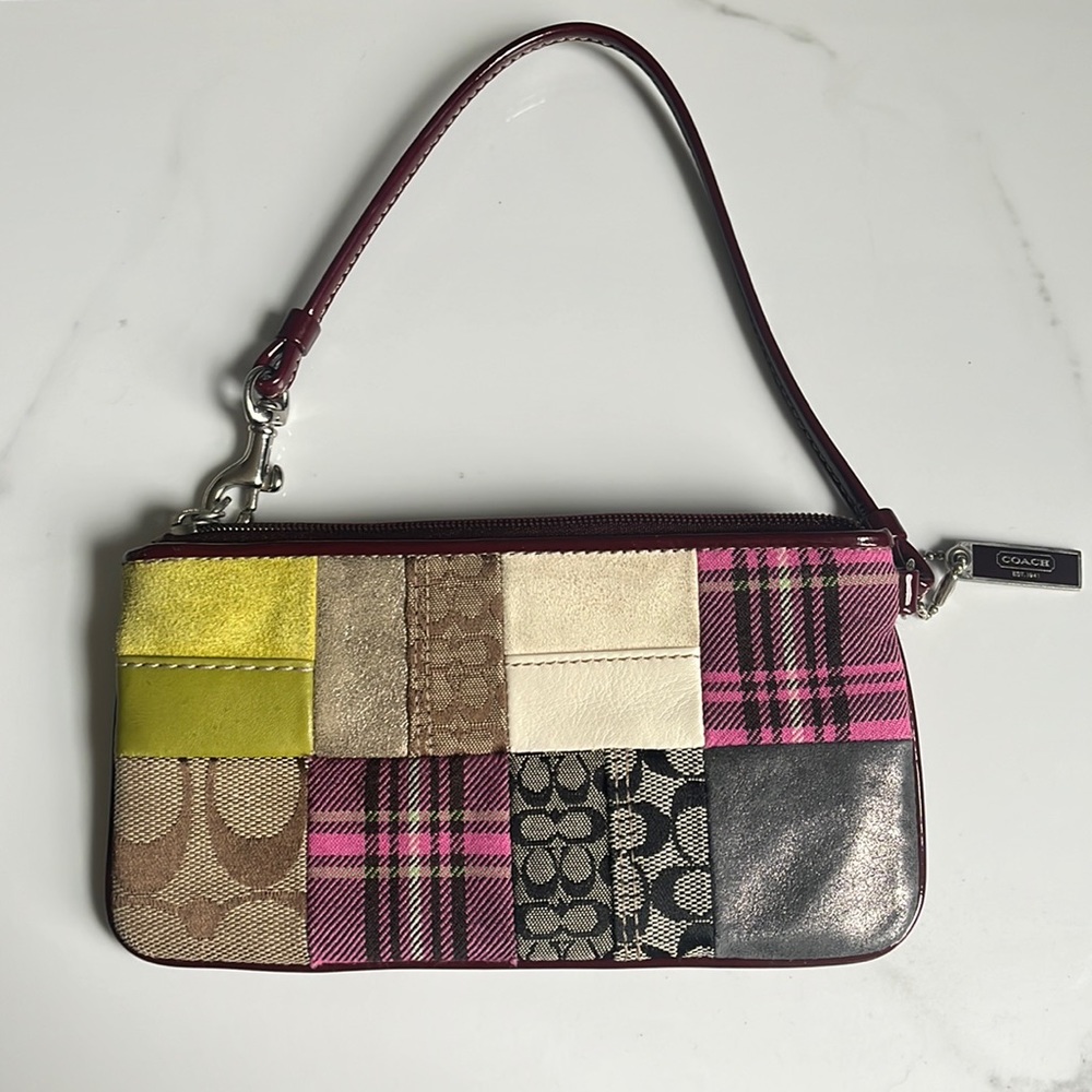 Coach patchwork Wristlet.